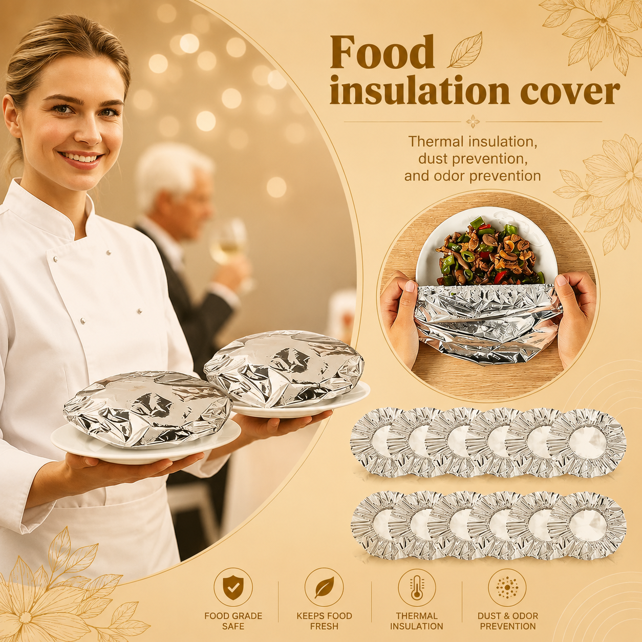 Reusable Aluminum Foil Food Cover