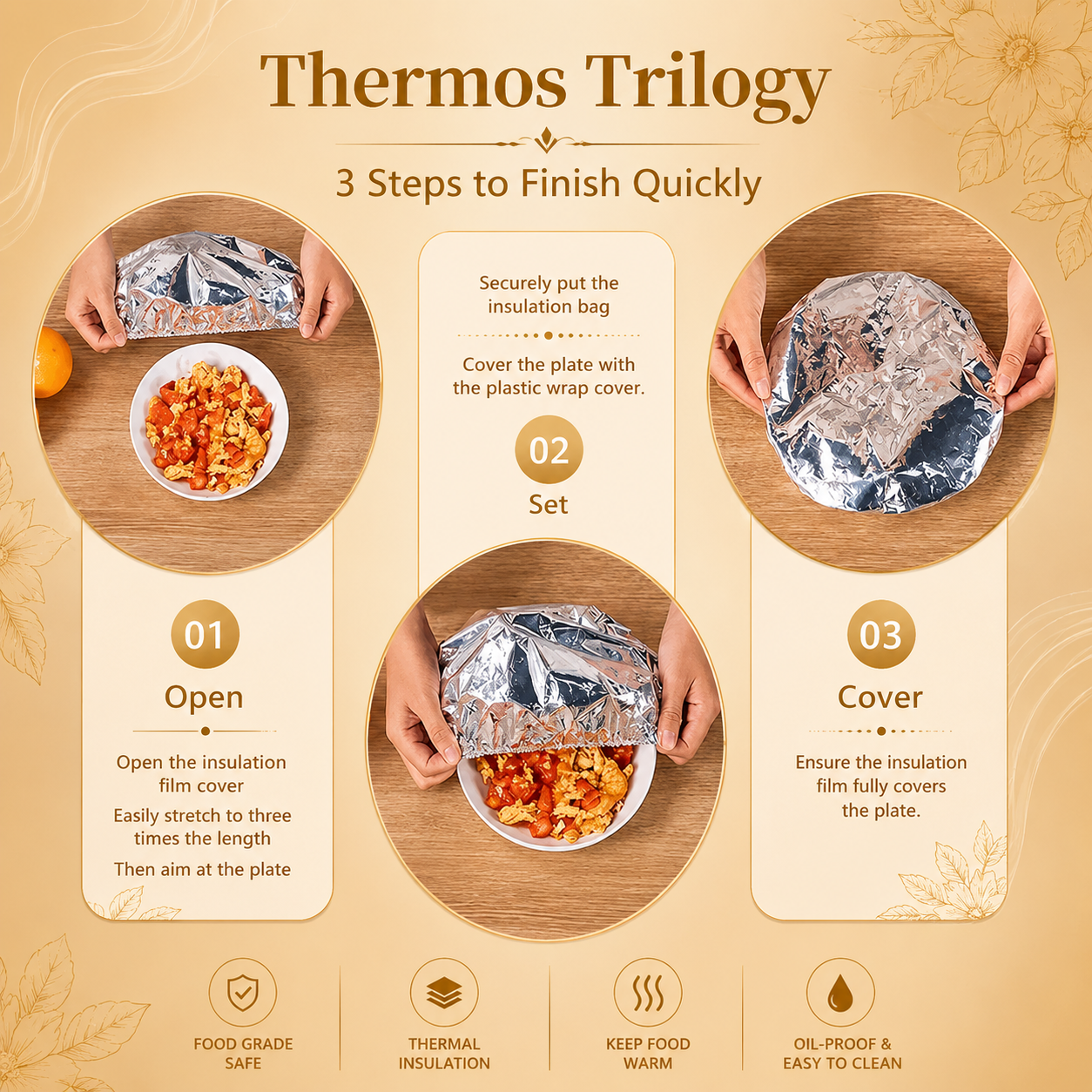 Reusable Aluminum Foil Food Cover
