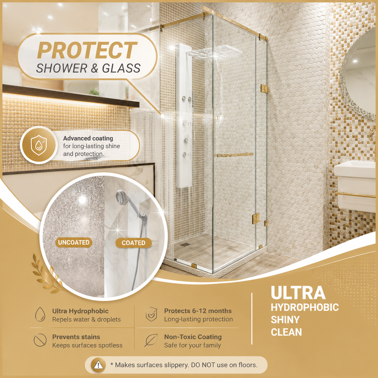 Home Multi-Surface Ceramic Coating Spray – Repels Water, Stains, Fingerprints & Grime