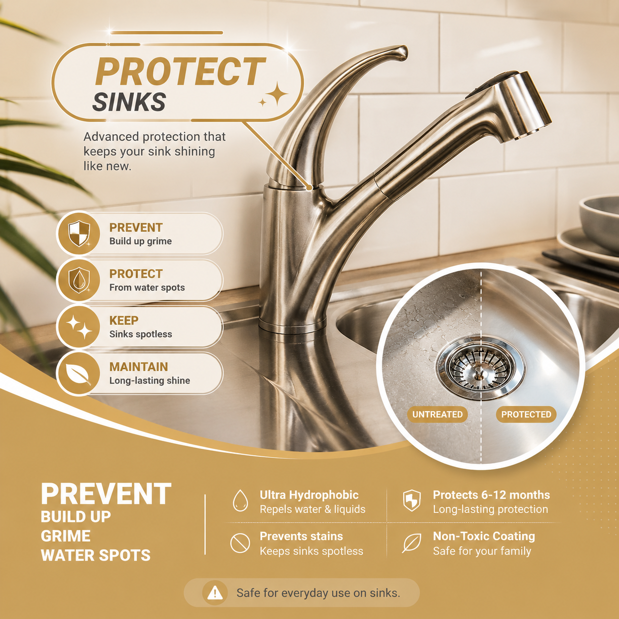 Home Multi-Surface Ceramic Coating Spray – Repels Water, Stains, Fingerprints & Grime