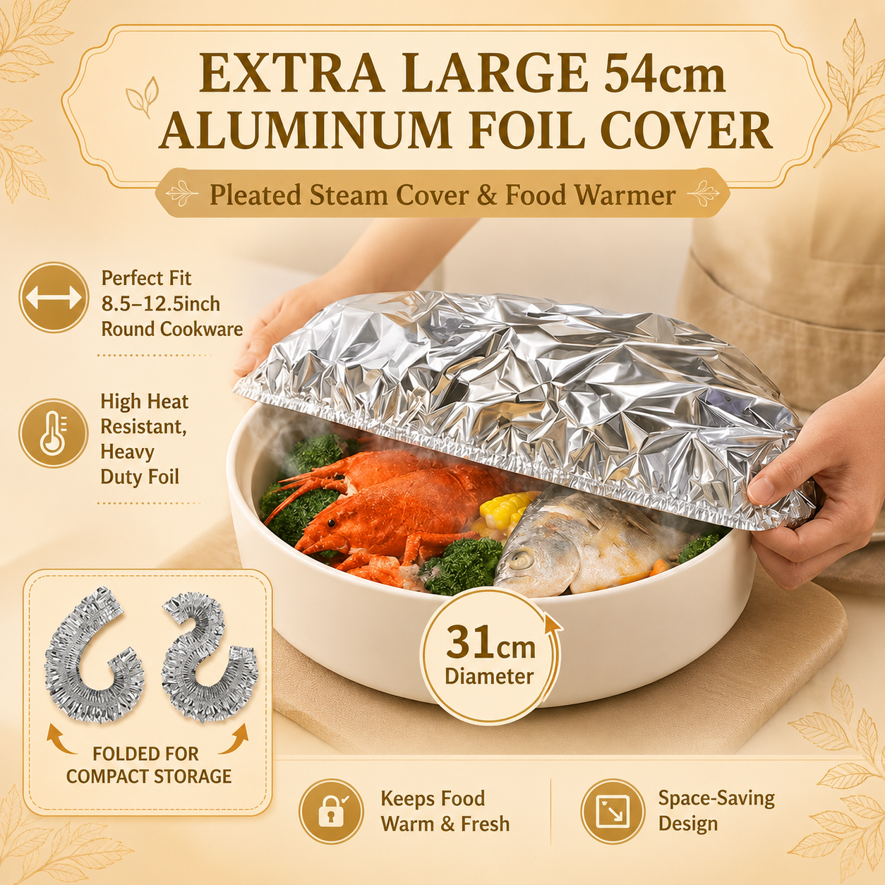 Reusable Aluminum Foil Food Cover